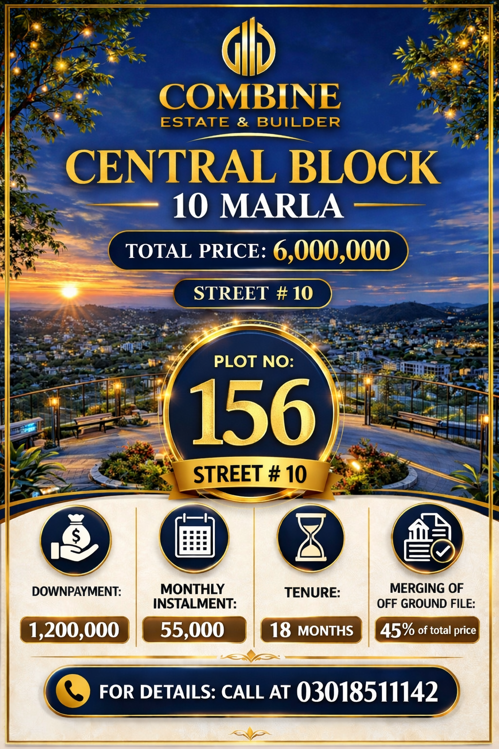 Plot156-st10/Park facing-Central Block