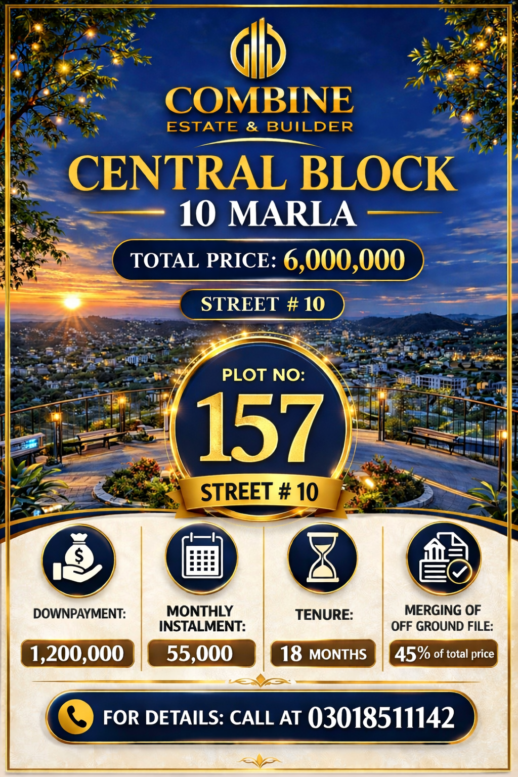 Plot157-st10/Park facing-Central Block