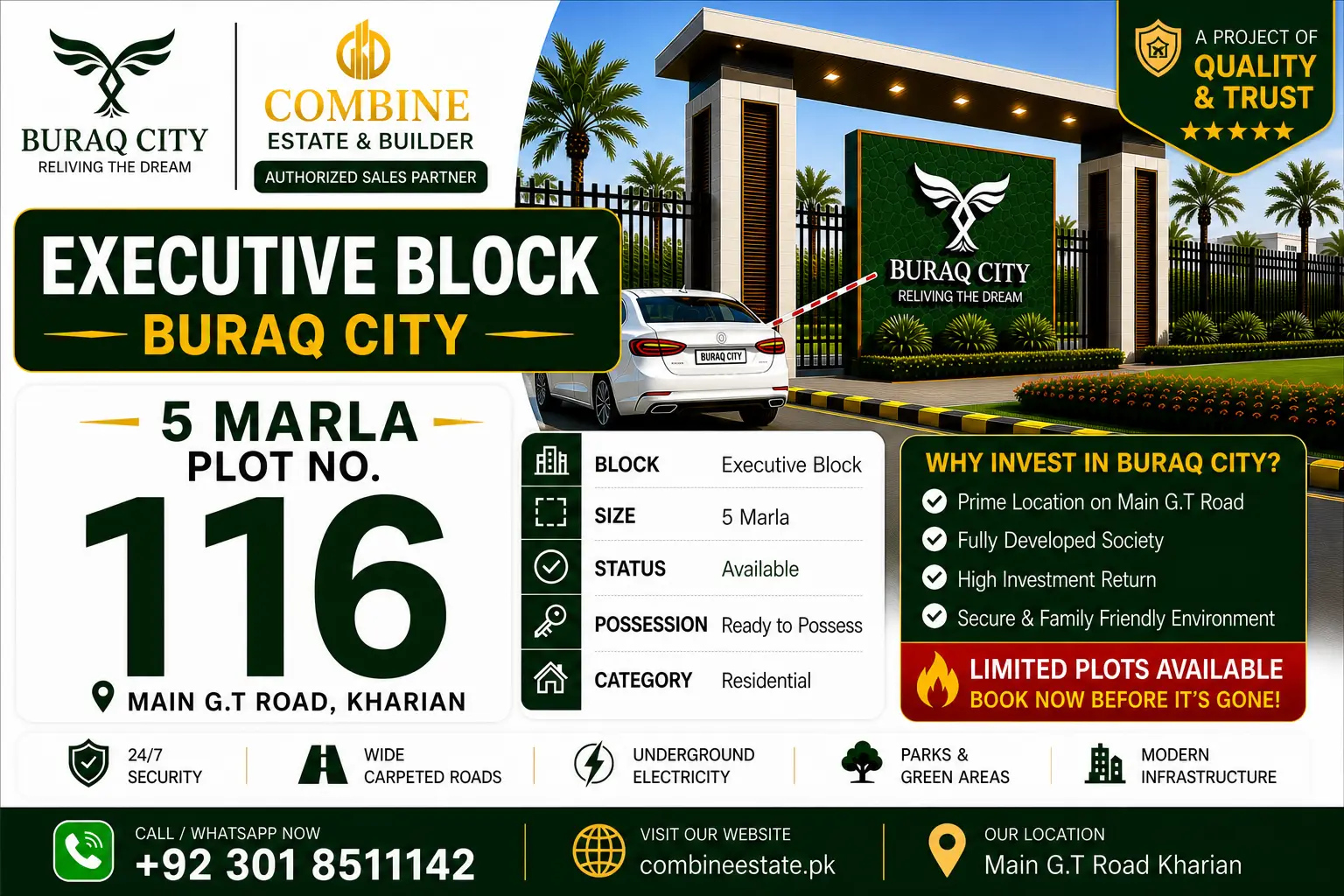 5 Marla Plot | Executive Block | Buraq City