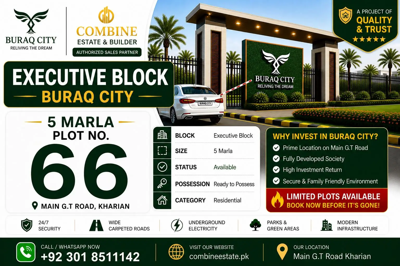 5 Marla Plot | Executive Block | Buraq City