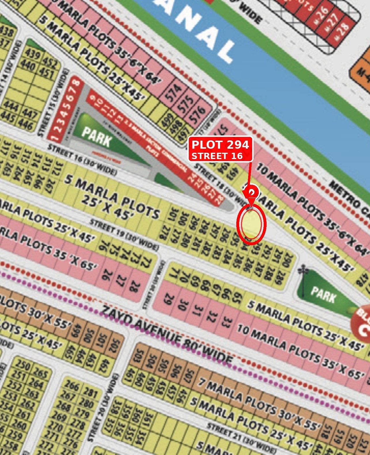 5 Marla Plot For Sale in Metro City Kharian Block C