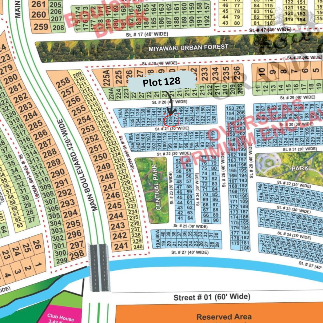 5 Marla Plot For Sale in Grand City Kharian Block Overseas premium enclave