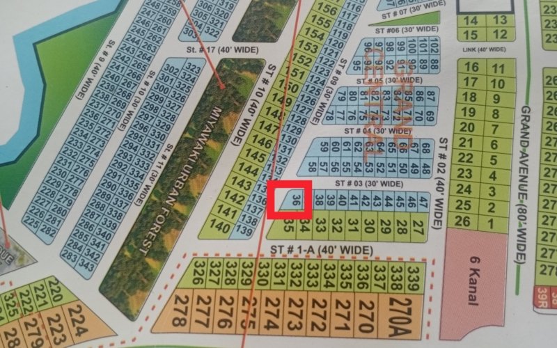5 Marla Plot For Sale in Grand City Kharian Block Grand Central Block