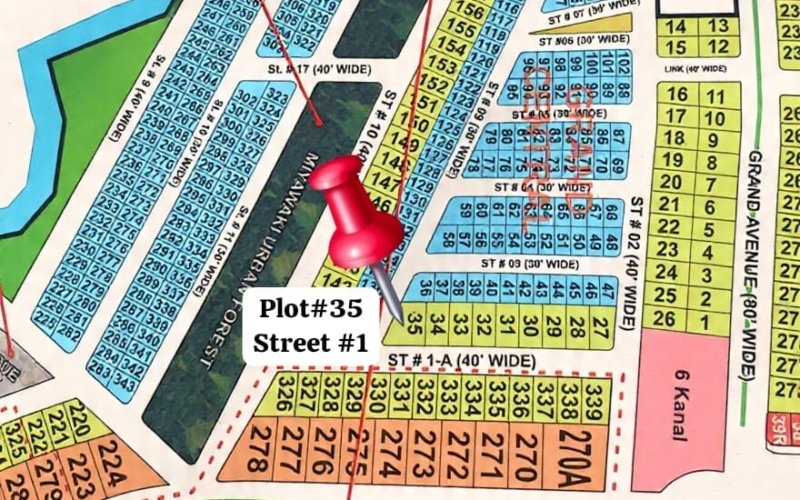 10 Marla Plot For Sale in Grand City Kharian Block Grand Central Block