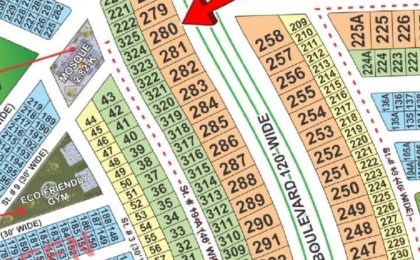 1 Kanal Plot For Sale in Grand City Kharian Block Burj Boulevard