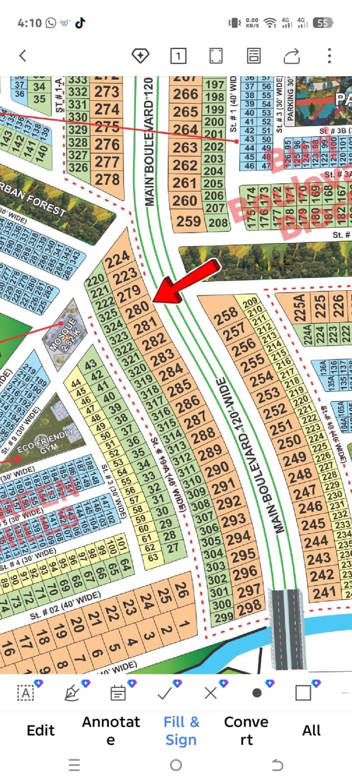 625758 1 Kanal Plot For Sale in Grand City Kharian Block Burj Boulevard