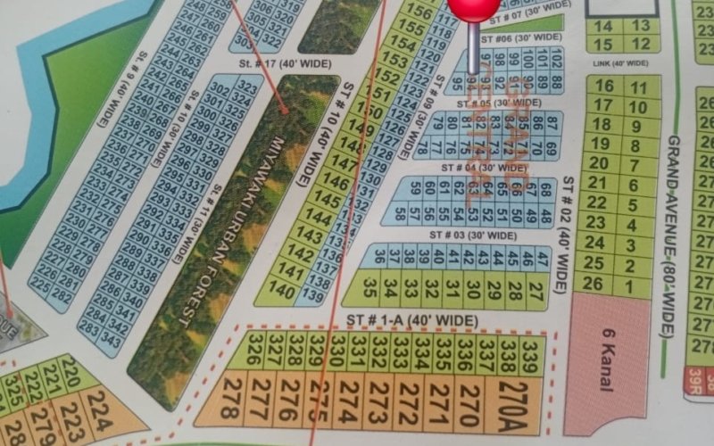 5 Marla Plot For Sale in Grand City Kharian Block Grand Central Block