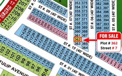 5 Marla Plot For Sale in Grand City Kharian Block Burj Block