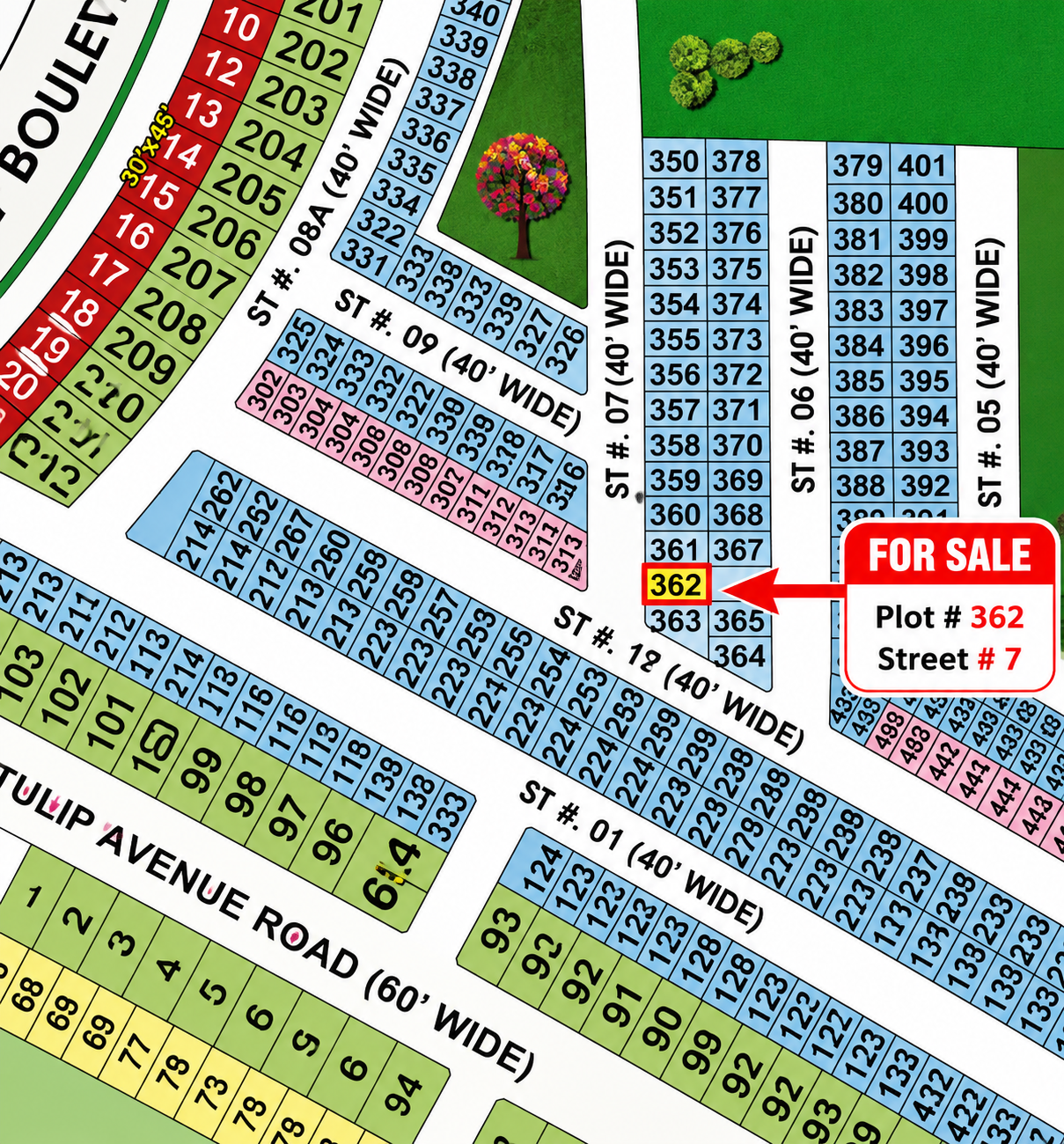 5 Marla Plot For Sale in Grand City Kharian Block Burj Block