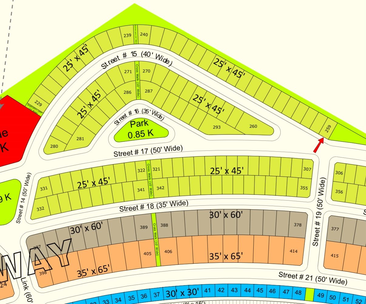 5 Marla Plot For Sale in Buraq City Kharian Block Midway