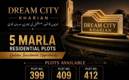5 Marla Plot For Sale in Dream City Kharian Block A Block