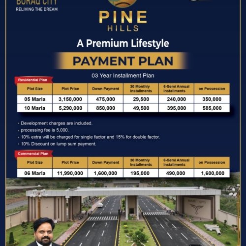 Buraq City Pine Hills 3-Year Installment Payment Plan – Residential & Commercial Plots