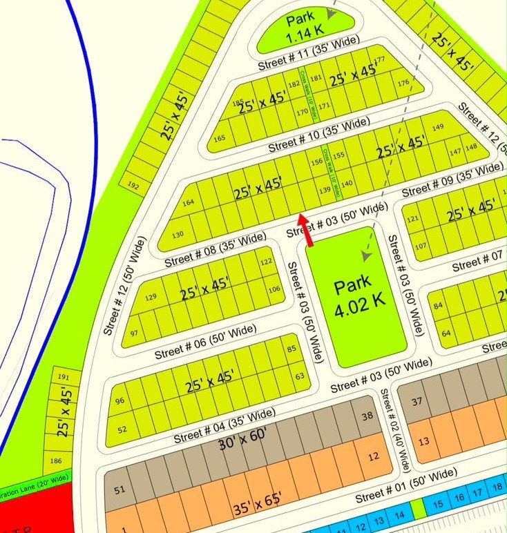 5 Marla Plot For Sale in Buraq City Kharian Block Midway