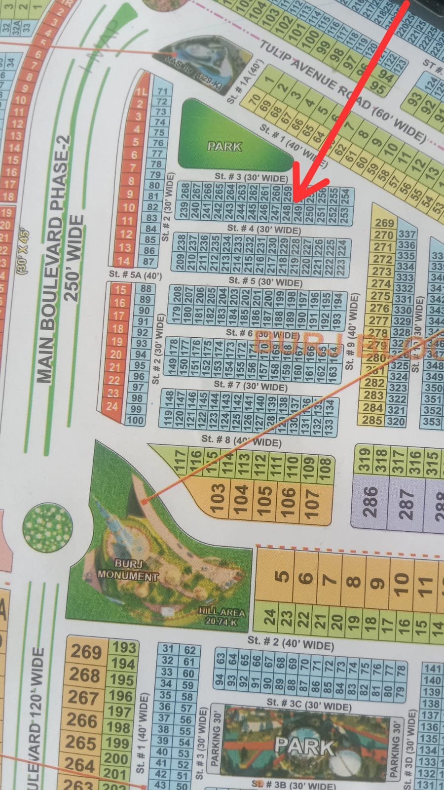 4 Marla Plot For Sale in Grand City Kharian Block Burj Block
