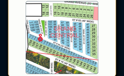5 Marla Plot For Sale in Grand City Kharian Block Grand Central Block