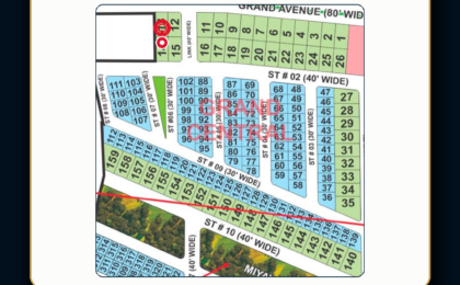 10 Marla Plot For Sale in Grand City Kharian Block Grand Central Block