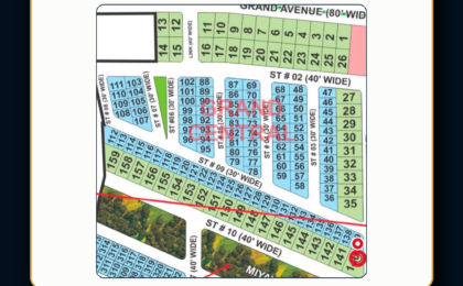 10 Marla Plot For Sale in Grand City Kharian Block Grand Central Block