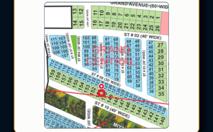10 Marla Plot For Sale in Grand City Kharian Block Grand Central Block