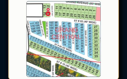 10 Marla Plot For Sale in Grand City Kharian Block Grand Central Block