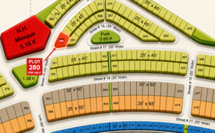 5 Marla Plot For Sale in Buraq City Kharian Block Midway