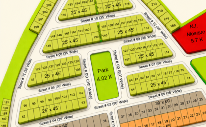 5 Marla Plot For Sale in Buraq City Kharian Block Midway