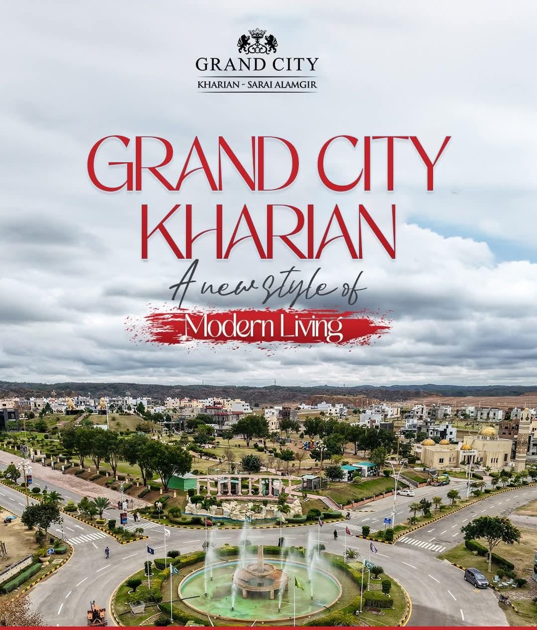 10 Marla Plot For Sale in Grand City Kharian Block Overseas Premium Enclave