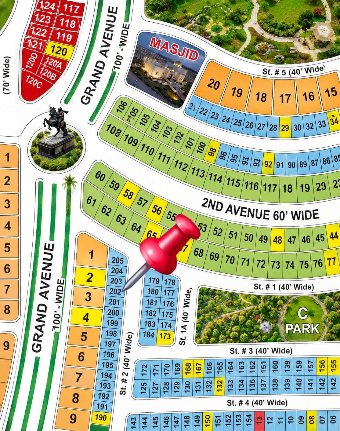 5 Marla Plot For Sale in Grand City Kharian Block C Block