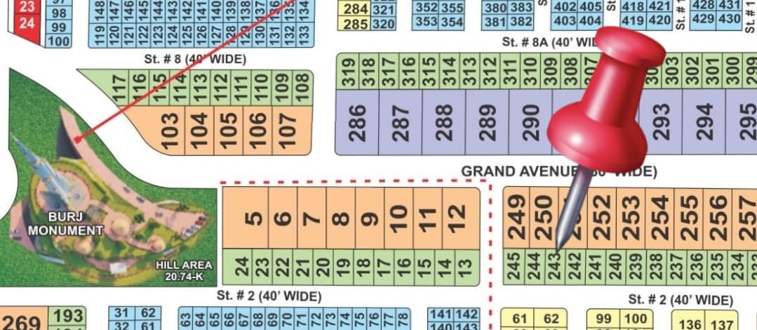10 Marla Plot For Sale in Grand City Kharian Block Overseas Premium Enclave