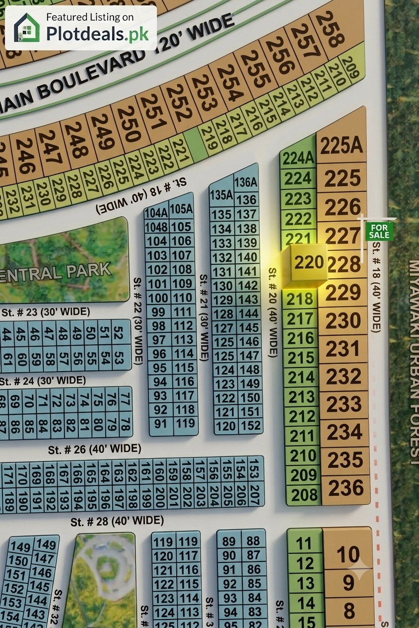 10 Marla Plot For Sale in Grand City Kharian Block Overseas Premium Enclave