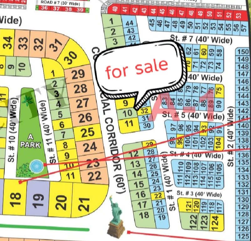 10 Marla Plot For Sale in Grand City Kharian Block A1