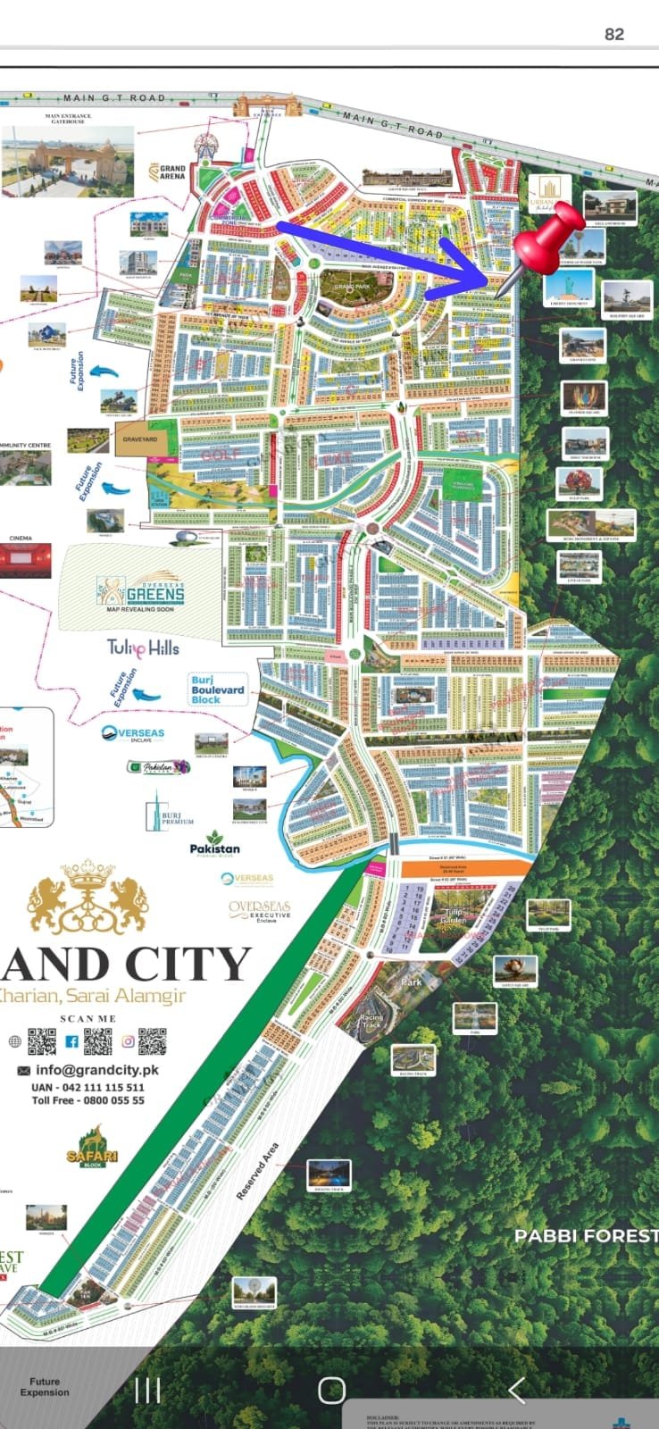 10 Marla Plot For Sale in Grand City Kharian Block B Block