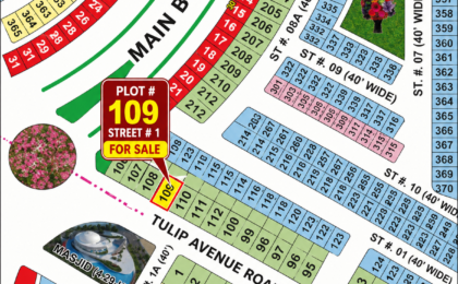 5 Marla Plot For Sale in Grand City Kharian Block Burj Block