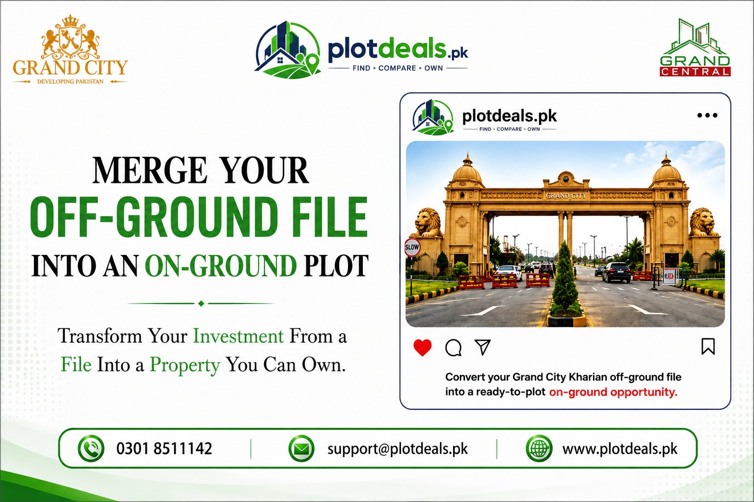 GRAND CITY KHARIAN | TURN YOUR FILE INTO PROPERTY