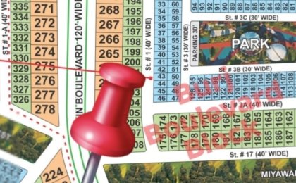 1 Kanal Plot For Sale in Grand City Kharian Block Burj Boulevard