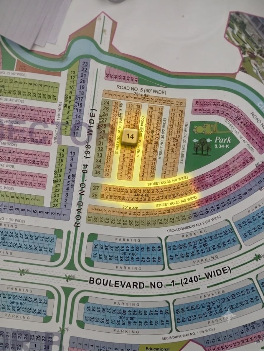 5 Marla Plot For Sale in Citi Housing Kharian Block A Block