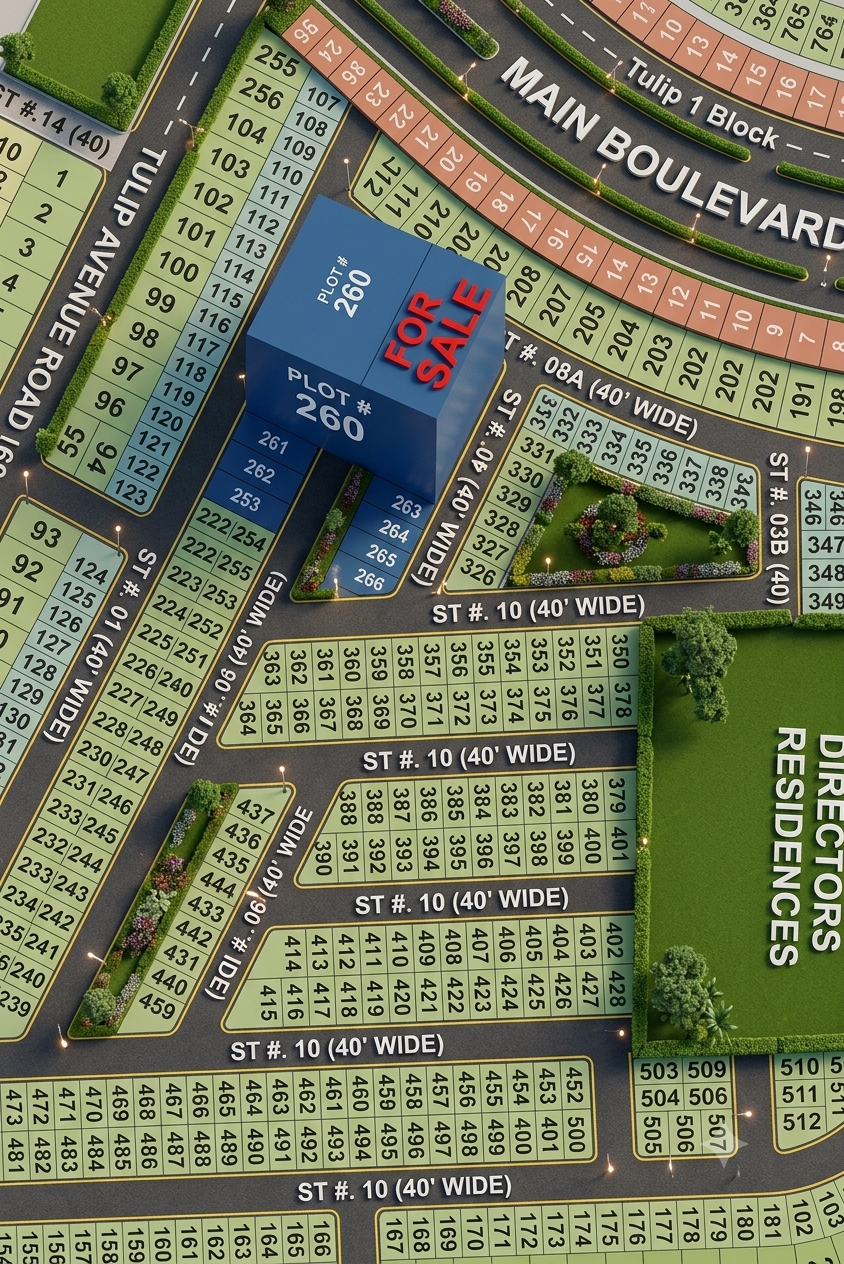 5 Marla Plot For Sale in Grand City Kharian Block Tulip 1