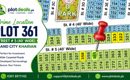 10 Marla Plot For Sale in Grand City Kharian Block D