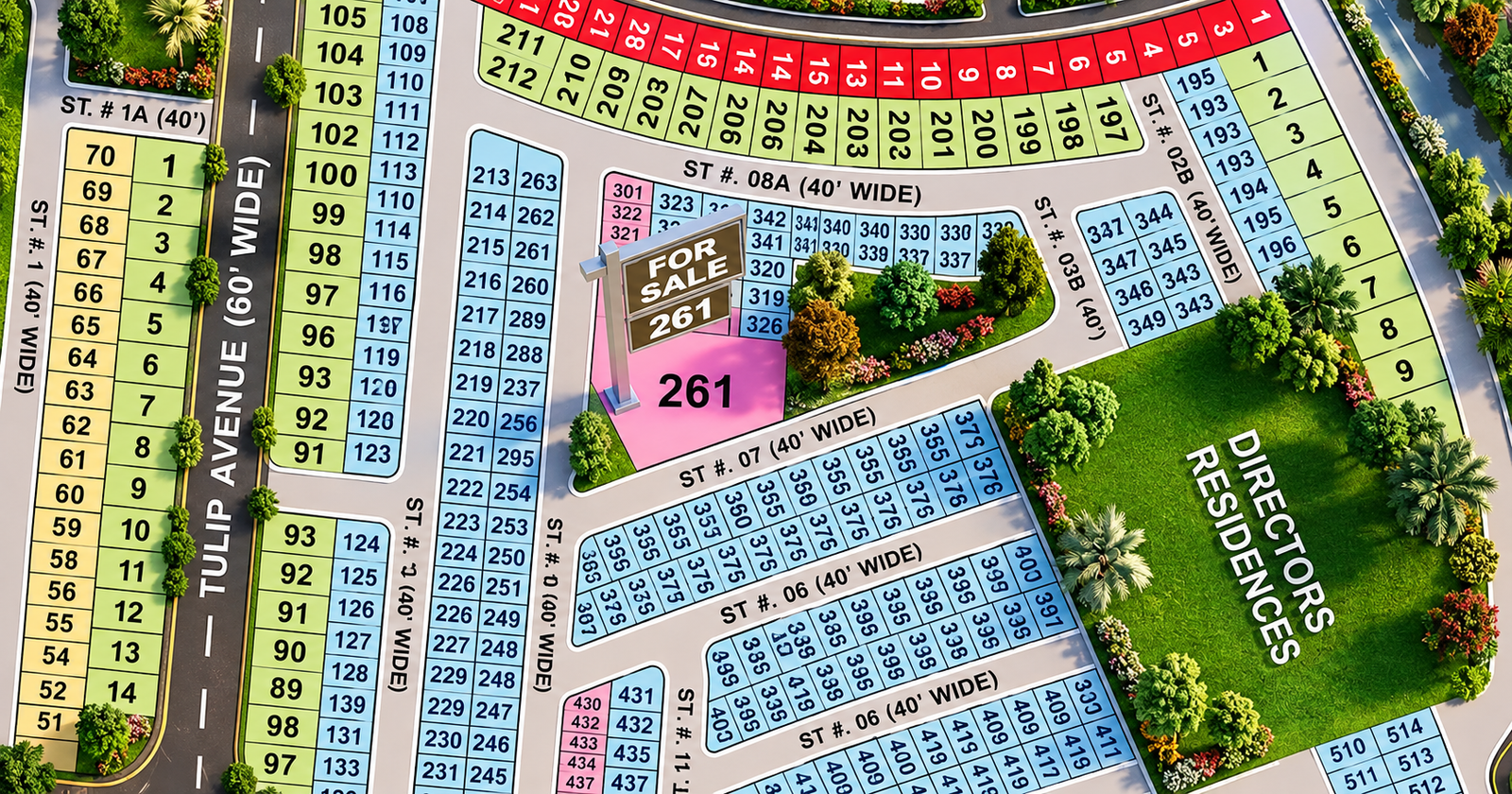 5 Marla Plot For Sale in Grand City Kharian Block Tulip 1