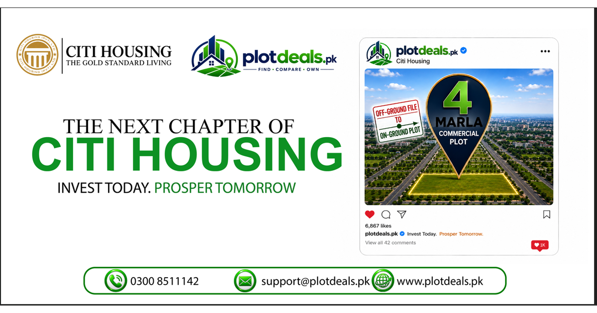 Citi Housing | 4 Marla Commercial Plot – Off-Ground to On-Ground